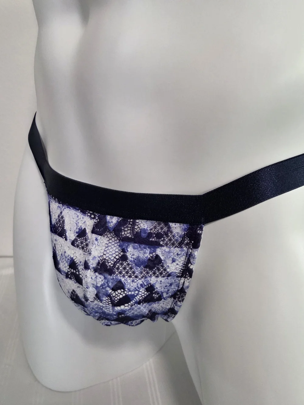 Cosabella Navy and Blue Patterned Bikini Brief